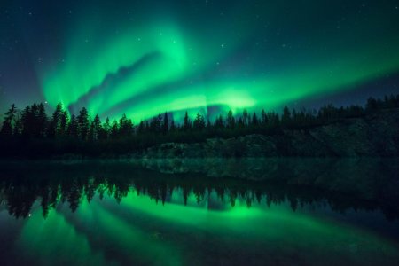 Финляндия сияние Аврора бореалис