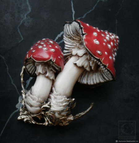 Мухомор полимерная глина
