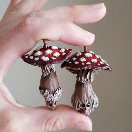 Мухомор полимерная глина