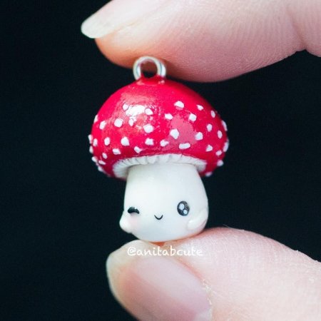 Грибочки из полимерной глины