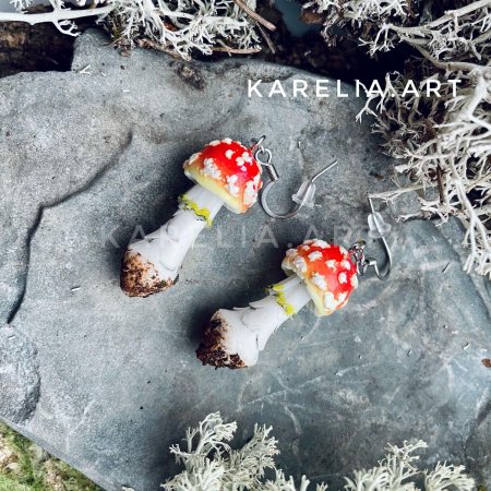 Серьги мухоморы