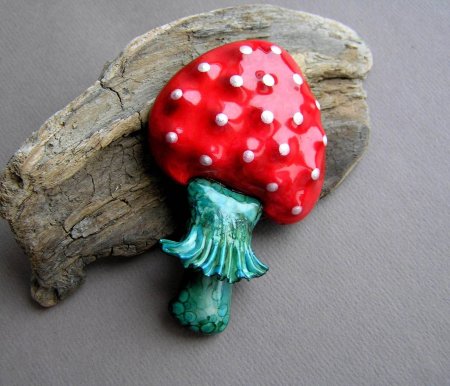 Мухомор полимерная глина