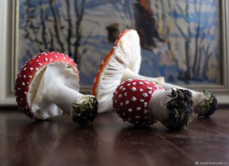 Мухомор из полимерной глины