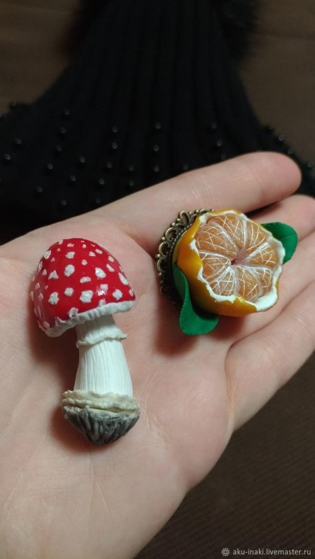 Мухомор полимерная глина