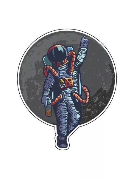 Космонавт стикер