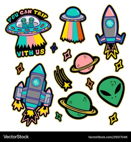 Наклейки на тему космос