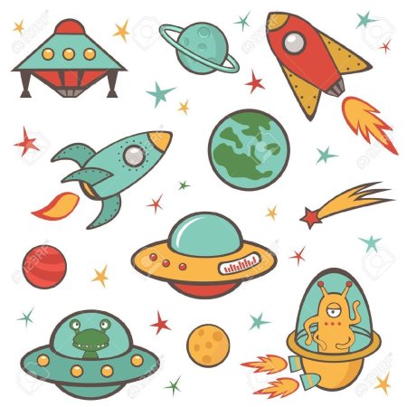 Наклейки космос для детей
