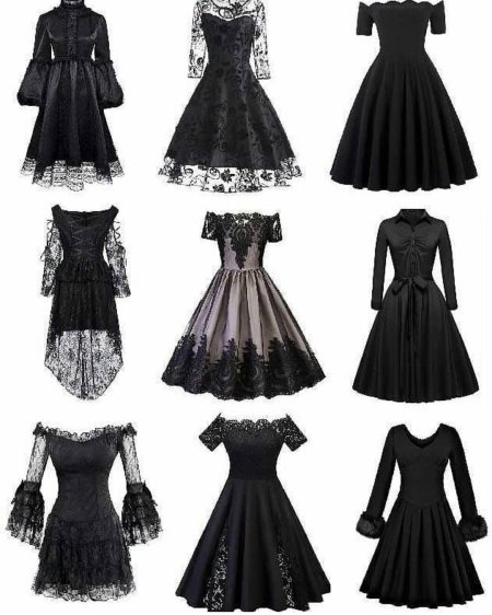 Платья референс Готика
