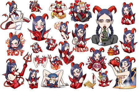 Дьяволица Стикеры