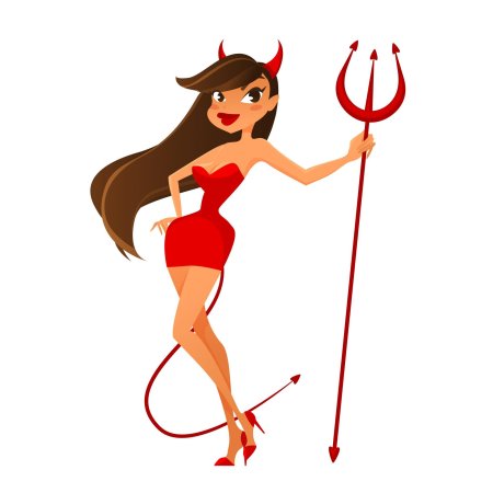 Девушка чертенок