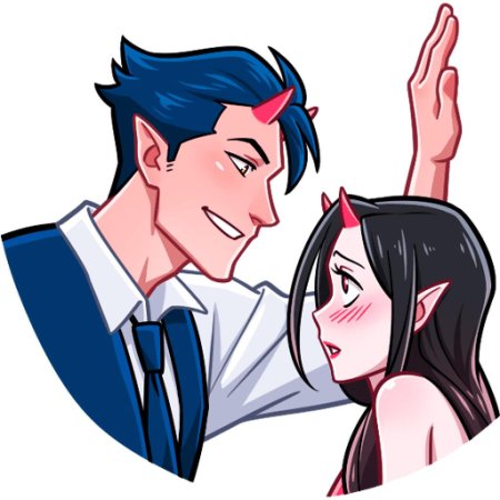 Дьявол и дьяволица Стикеры ВК