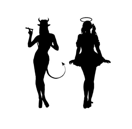 Черт силуэт