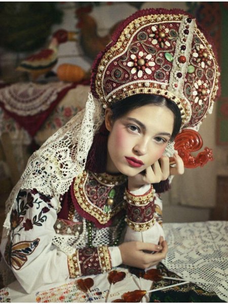 Кокошники русский стиль Маргарита Карева