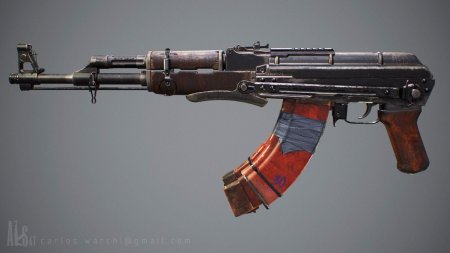 Автомат Калашникова в киберпанк 2077