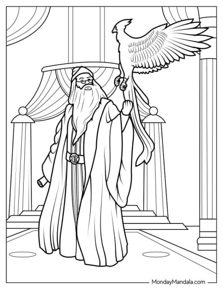 Раскраска Дамблдор