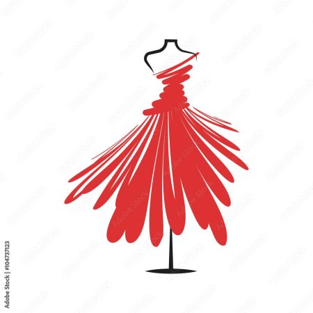 Векторное платье на вешалке