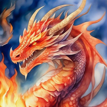 Огненный дракон рисунок