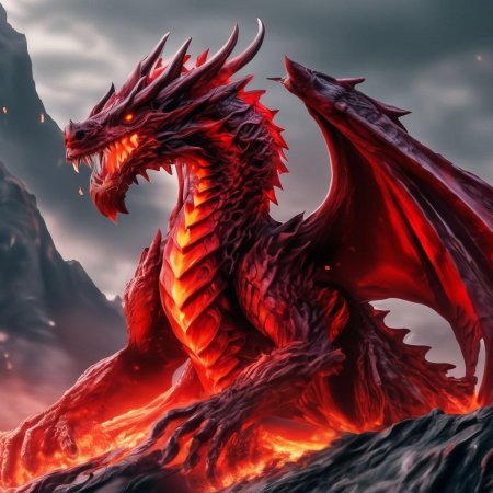 Огненный дракон арт