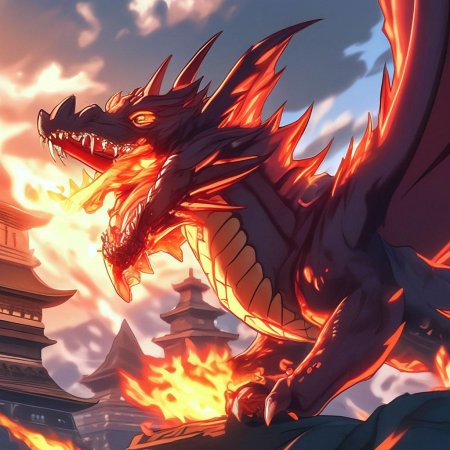 Китайский огненный шар дракон