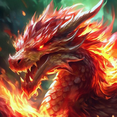 Огненный дракон арт