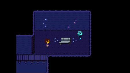 Undertale Водопадье скамейка