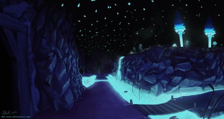 Фон андертейл Водопадье