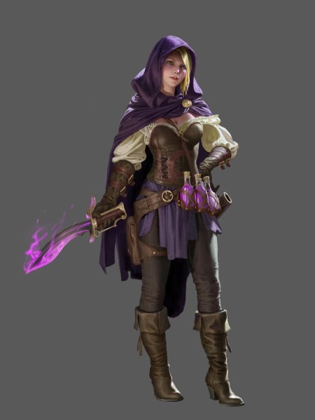 Эпичная поза в полный прост фэнтези маг женщина