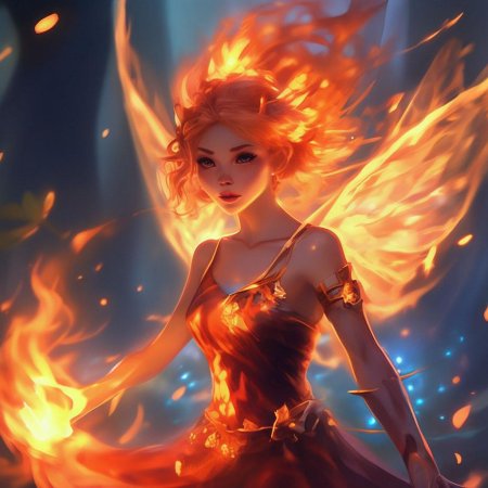 Девушка с огнем