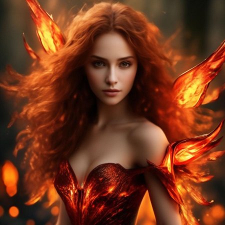 Девушка с огненными крыльями