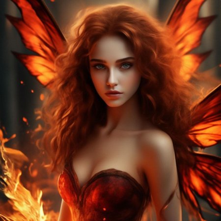 Девушка с огненными крыльями