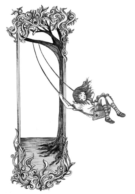 Качели иллюстрация