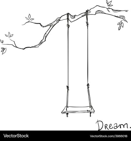 Качели рисунок