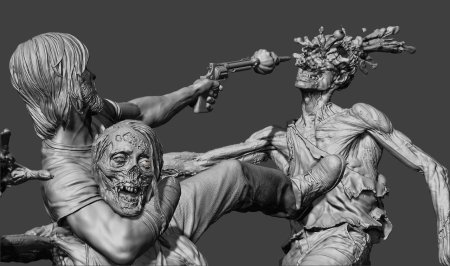 Скульптинг в Zbrush зомби