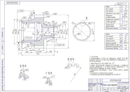 Вал-шестерня Технологический процесс