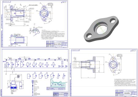 Компас 3д чертеж вилка