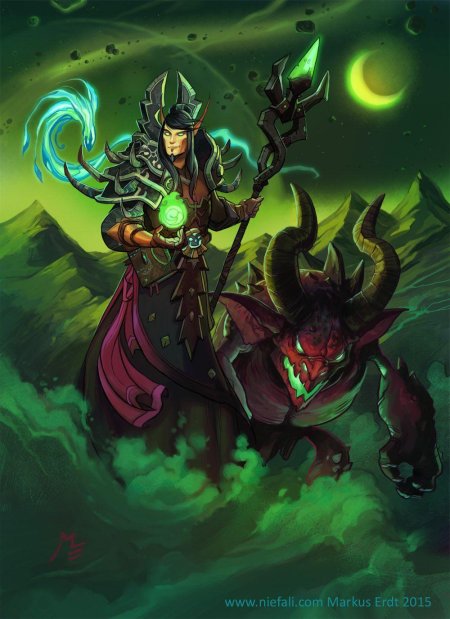 Wow Эльф крови Чернокнижник