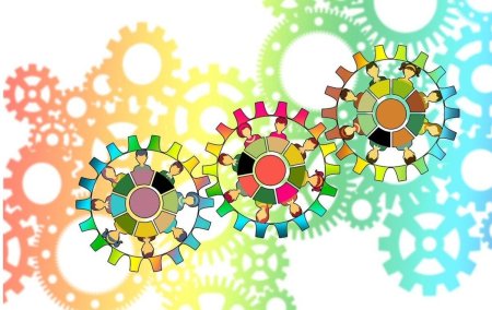 Шестеренки цветные