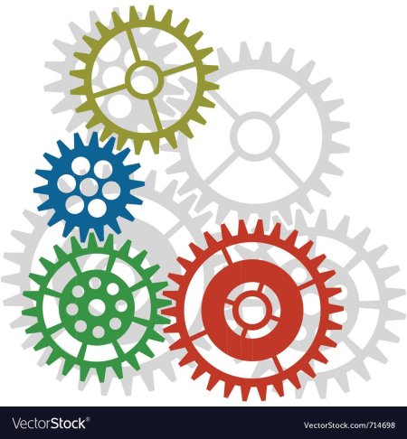 Шестеренки цветные