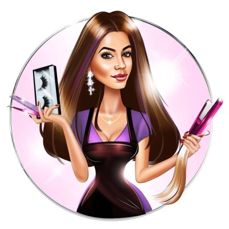 Шарж мастера по наращиванию ресниц