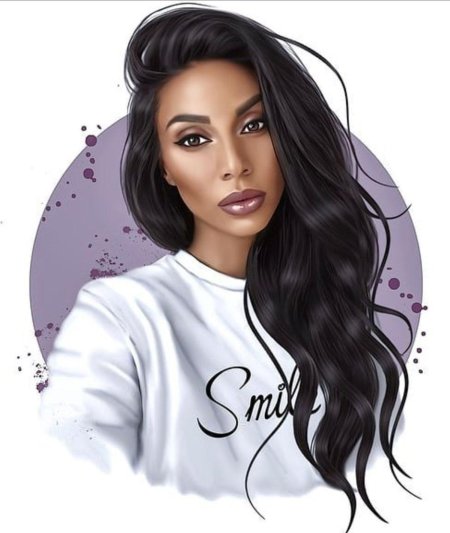 Нарисованные девушки на аватарку