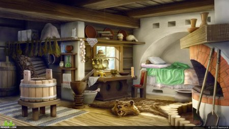 Интерьер избушки бабы яги