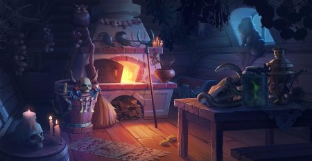 Избушка бабы яги внутри