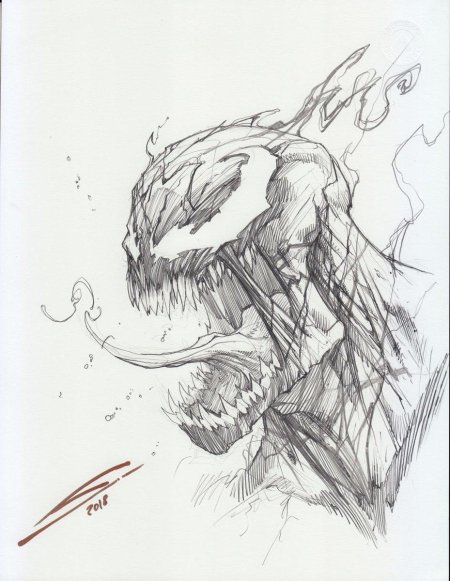 Веном тату эскиз