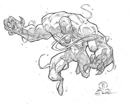 Раскраска Марвел Веном