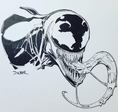 Веном рисунок для срисовки