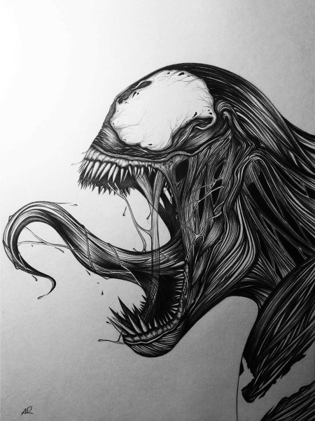 Веном скетч арт