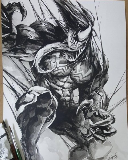 Веном эскизы Марвел