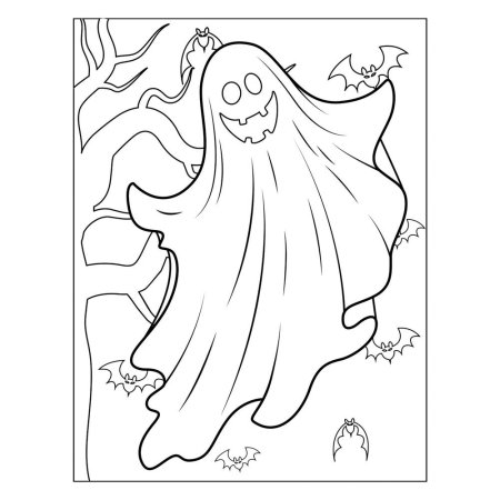 Привидение раскраска