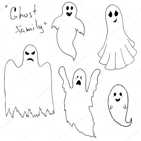 Приведение рисунок на Хэллоуин