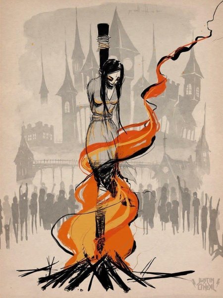 Марко Мелграти ведьма на костре